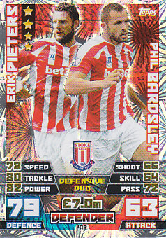 Pieters Bardsley Stoke City 2014/15 Topps Match Attax Duo #415